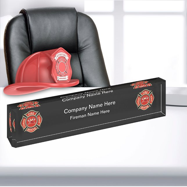 Placa de nombre de la mesa de bomberos (Subido por el creador)