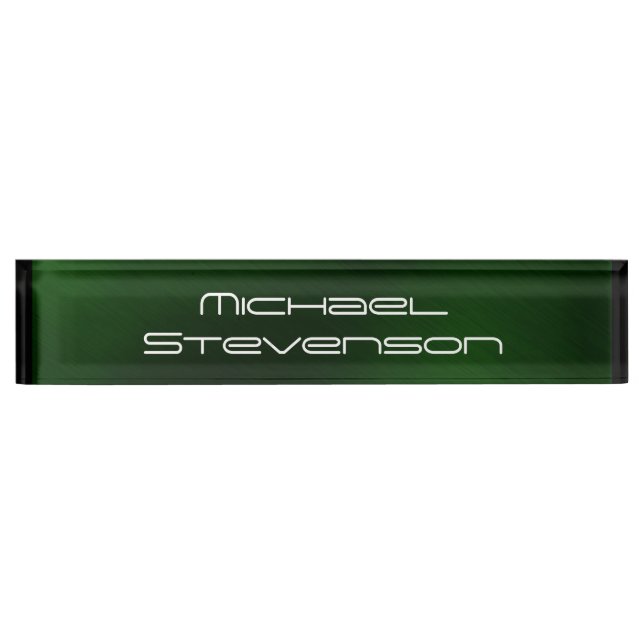 Placa de nombre de la mesa de negocios verde moder (Anverso)