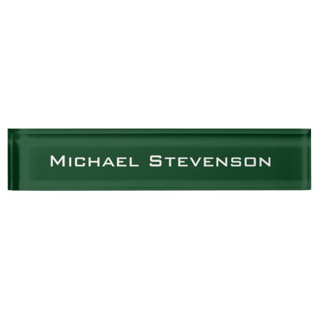 Placa de nombre de la mesa de negocios verde moder (Anverso)