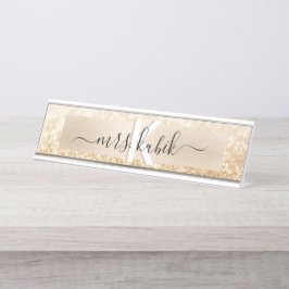 Placa de nombre de la mesa de profesores Relieves