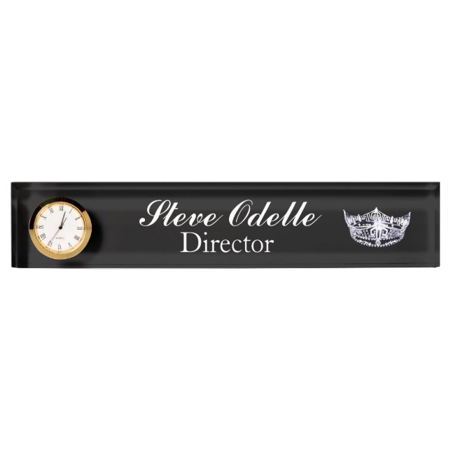 Placa de nombre de la mesa de reloj del Personaliz (Anverso)
