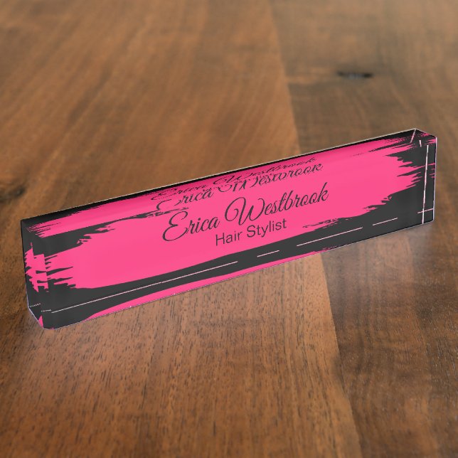 Placa de nombre de la mesa de salón elegante del c (Lateral)