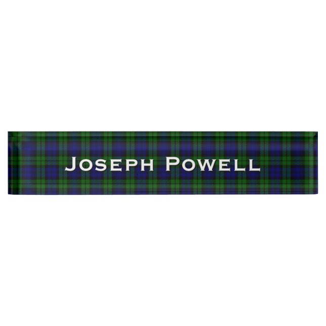 Placa de nombre de la mesa del Personalizado Black (Anverso)