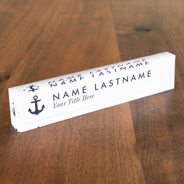Placa de nombre de la mesa del Personalizado blanc (Lateral)