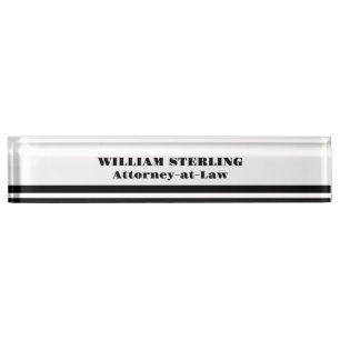 Placa de nombre de la oficina de asuntos jurídicos