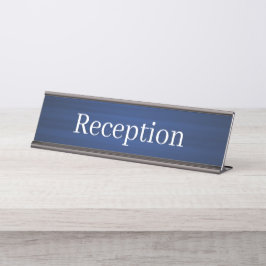 Placa de nombre de la recepción