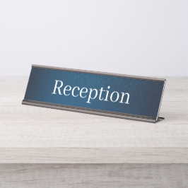 Placa de nombre de la recepción