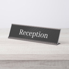 Placa de nombre de la recepción
