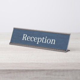 Placa de nombre de la recepción