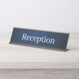 Placa de nombre de la recepción