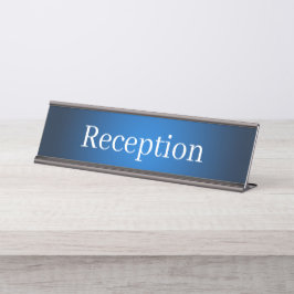 Placa de nombre de la recepción