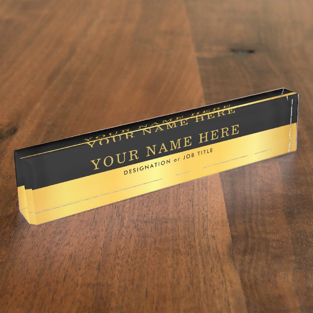 Placa de nombre de mesa de personalizable para Off (Lateral)