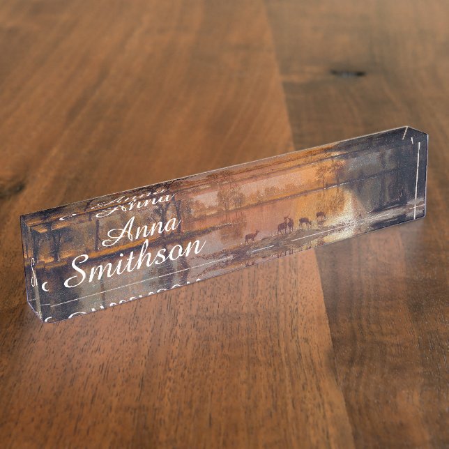 Placa de nombre de mostrador de vida silvestre Yos (Lateral)