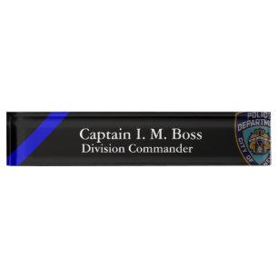 Placa de nombre de parche de desvío de NYPD de lín