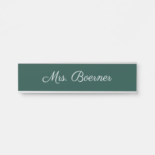 Placa de nombre de pared colgante del profesor ver (Anverso)