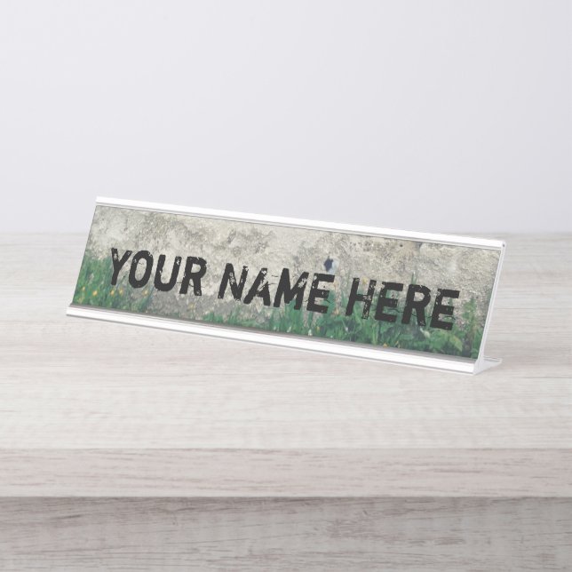 Placa de nombre de Personalizable con problemas (Anverso)