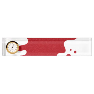 Placa de nombre de reloj de escritorio personaliza