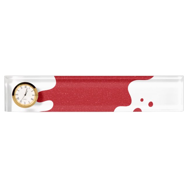 Placa de nombre de reloj de escritorio personaliza (Anverso)