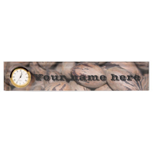 Placa de nombre de reloj de Pecan