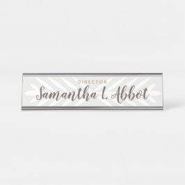 Placa De Nombre Decco gris claro - personalizado