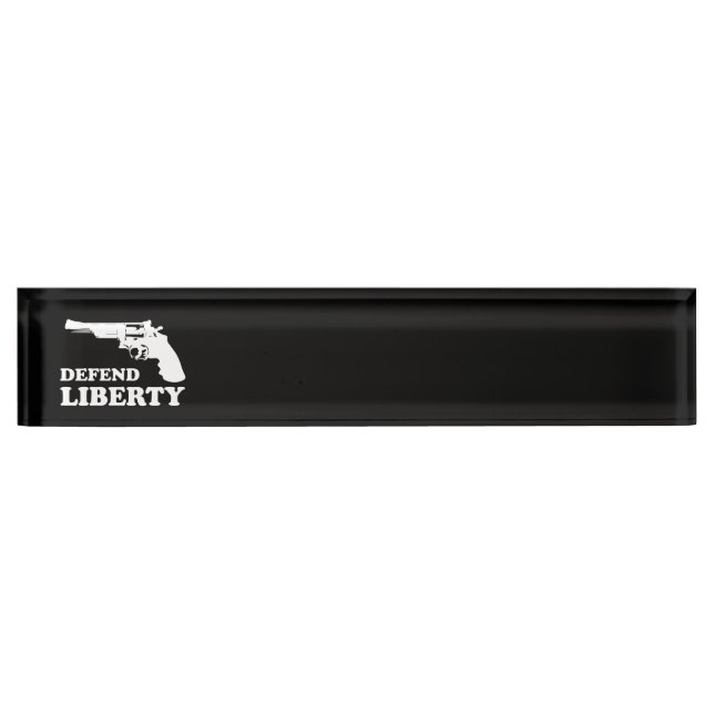 Placa De Nombre Defender la libertad (Anverso)