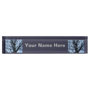 Placa de nombre del escritorio de fotografías de s