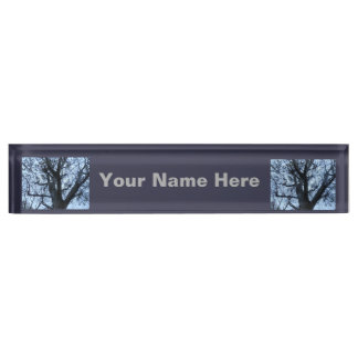 Placa de nombre del escritorio de fotografías de s