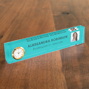 Placa de nombre del escritorio de posición de la c