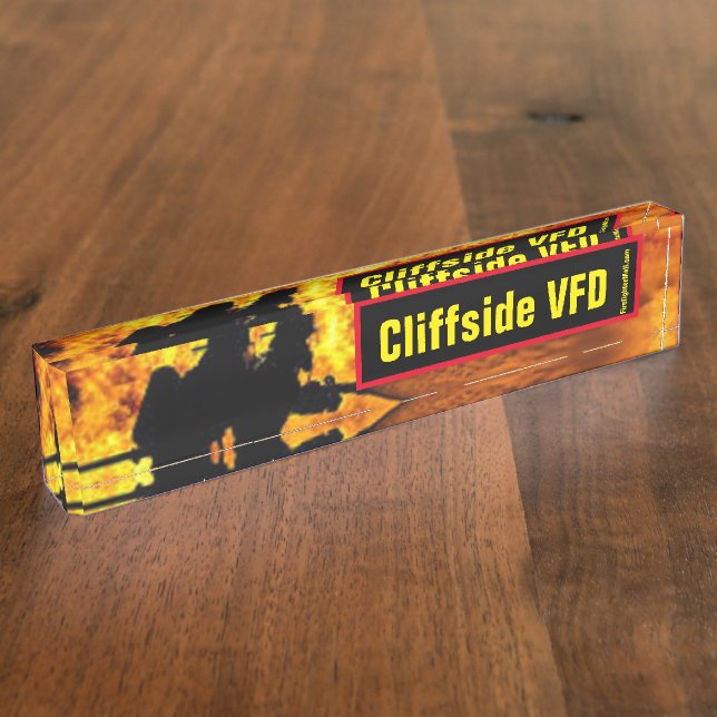 Placa de nombre del escritorio del VFD Cliffside (Lateral)