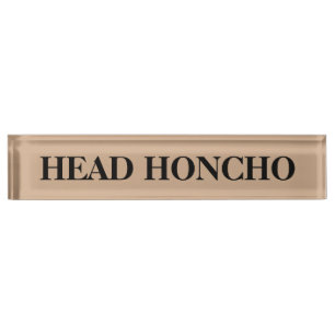 Placa de nombre del jefe supremo
