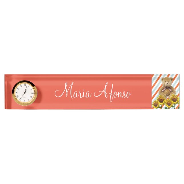Placa de nombre del mostrador de escritorio de té  (Anverso)