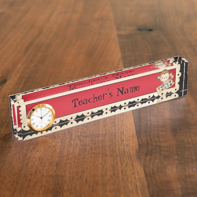 Placa de nombre del personalizado de Maestros de M (Lateral)