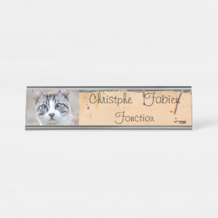 Placa De Nombre Denominación del gato 2 . animales