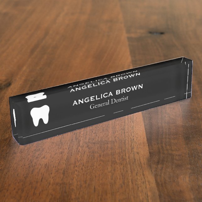 Placa De Nombre Dental (Lateral)