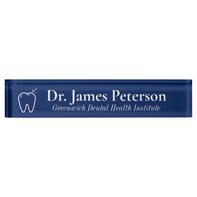 Placa De Nombre Dental Personalizado (Anverso)