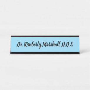 Placa De Nombre Dentista Blue