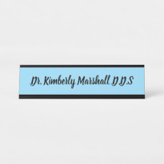 Placa De Nombre Dentista Blue