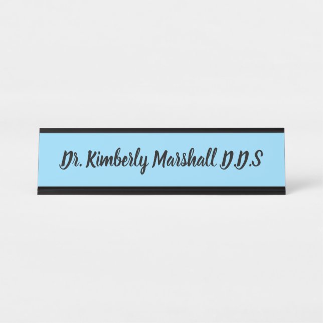 Placa De Nombre Dentista Blue (Anverso)