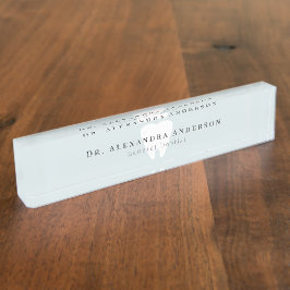 Placa De Nombre Dentista Dientes Blancos Azul Claro