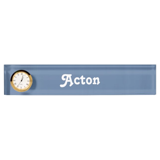 Placa De Nombre Desk Name Plate Acton (Anverso)