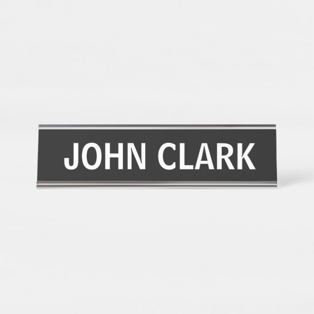 PLACA DE NOMBRE DESK NAME PLATE SIMPLE BASIC CUSTOM (Anverso)