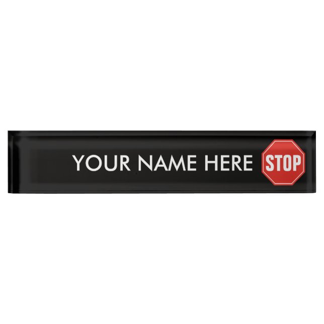 PLACA DE NOMBRE DETENER RÓTULO (Anverso)