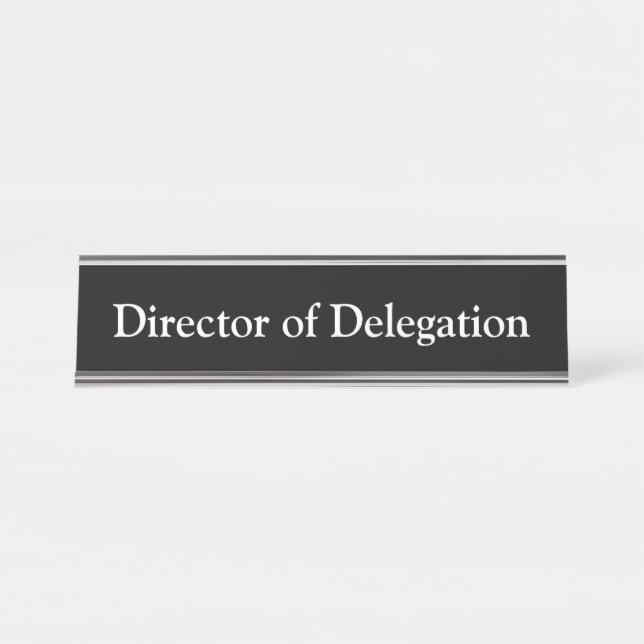 Placa De Nombre Director de la delegación, (Anverso)