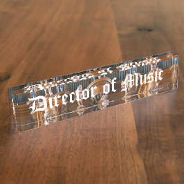 Placa De Nombre Director de la música