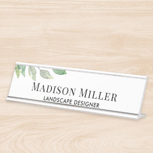 Placa De Nombre Diseñador de paisajes