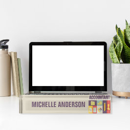 Placa De Nombre Diseño icónico de contabilidad profesional