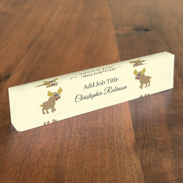 Placa De Nombre Diseño Moose (Lateral)