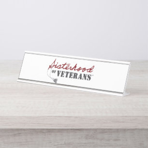 Placa De Nombre Diseño Orgullo Militar Hermanas de Veteranos
