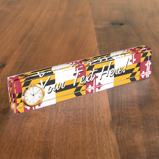 Placa De Nombre Diseño personalizado de la bandera del estado de (Lateral)