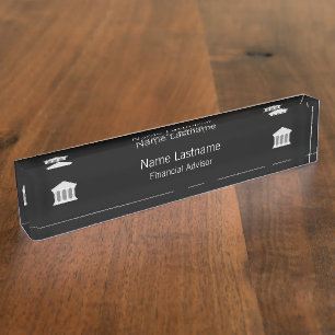 Placa De Nombre Diseño profesional del asesor financiero